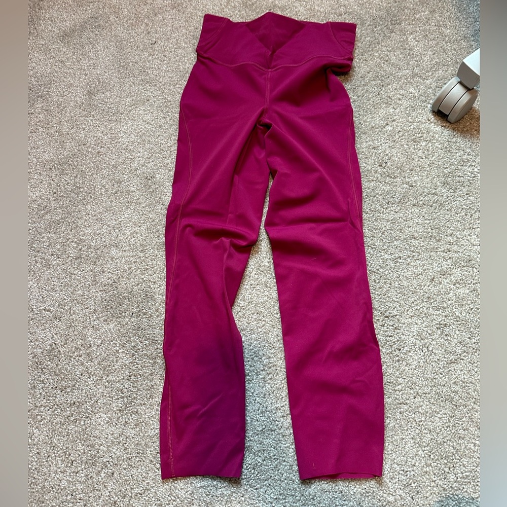Lululemon Magenta High-Rise Leggings